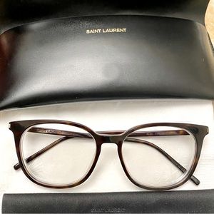 SAINT LAURENT Glasses with leather case 😎